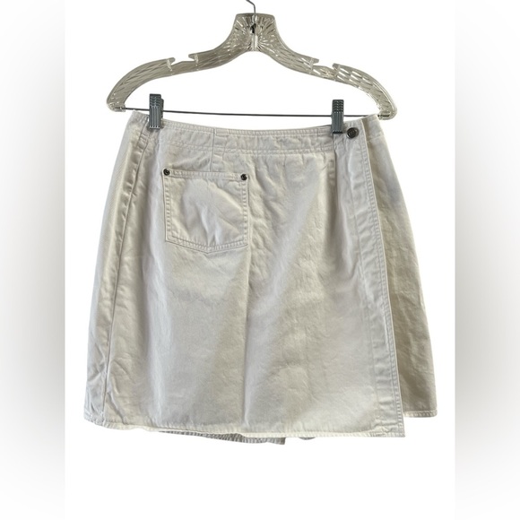 Vintage denim white wrap skirt skort - Picture 1 of 4